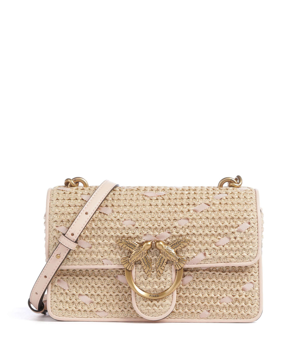 Pinko Love One Mini Crossbody bag paglia/rosa/antique gold