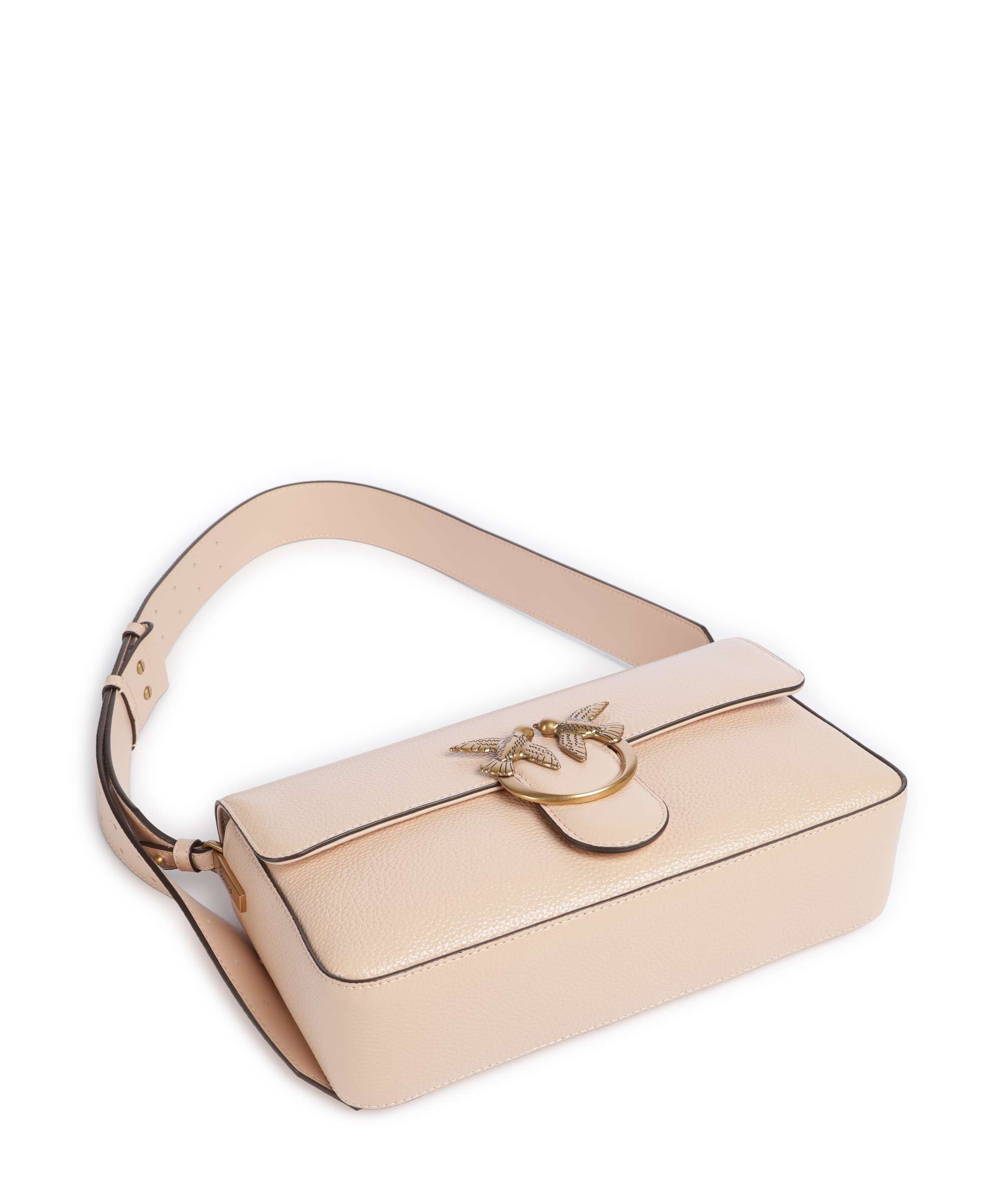 Pinko Love One Classic Slouchy Shoulder bag light pink/antique gold