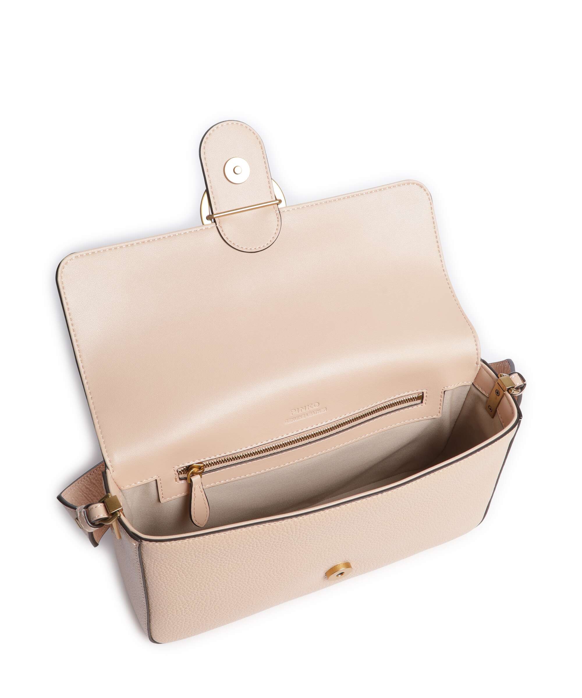 Pinko Love One Classic Slouchy Shoulder bag light pink/antique gold