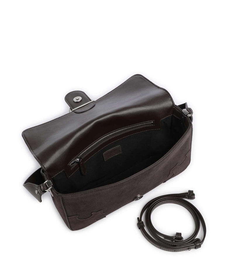 Pinko Love One Classic Slouchy Shoulder bag marrone/chicco di caffe/old silver