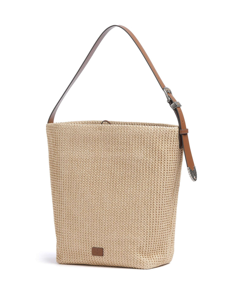 Pinko Big Hobo bag paglia/cuoio/mix gal