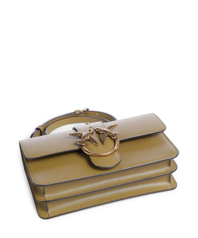 Pinko Love One Mini Crossbody bag verde canguro/antique gold