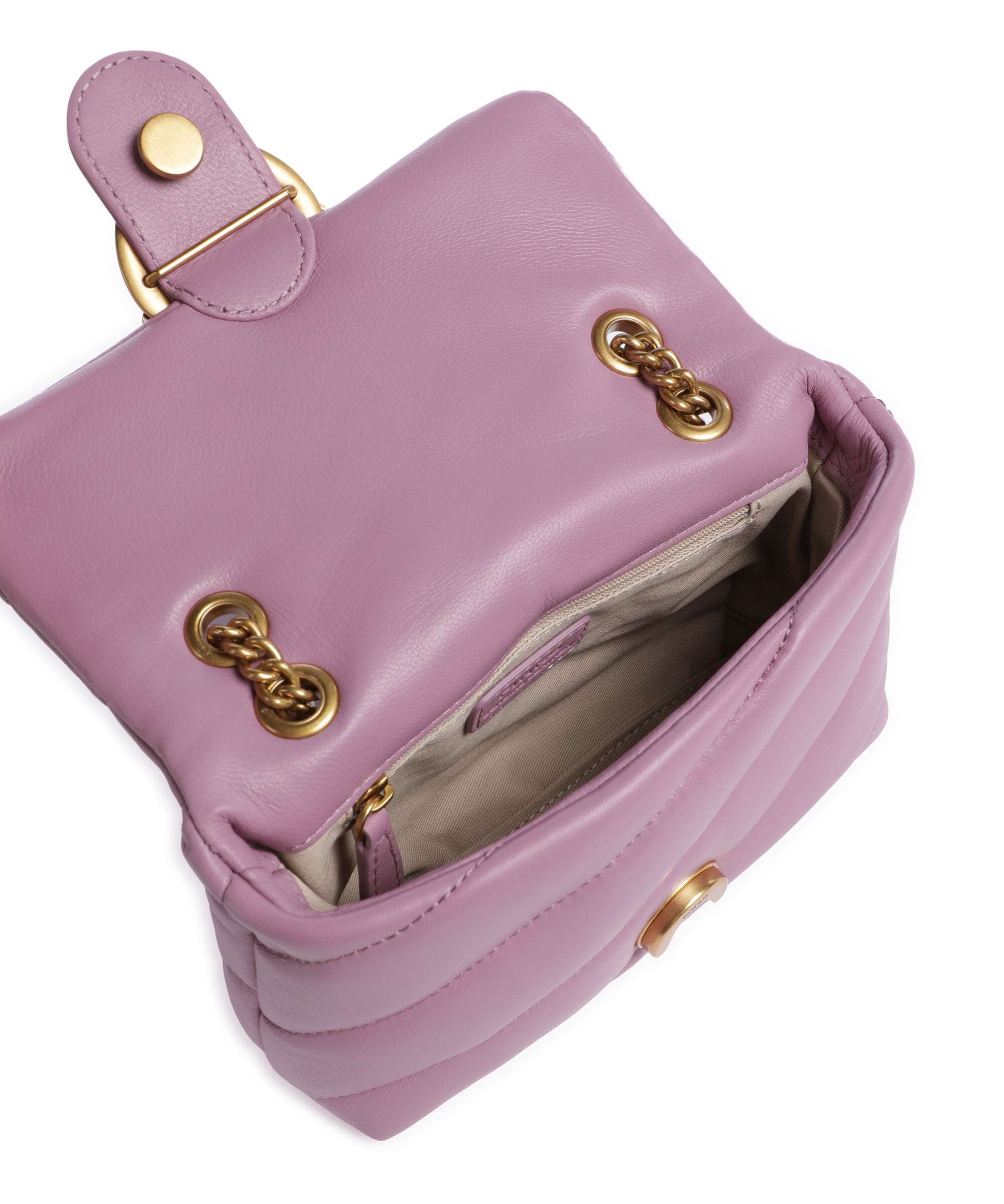 Pinko Love Puff Baby Shoulder bag lilla/antique gold