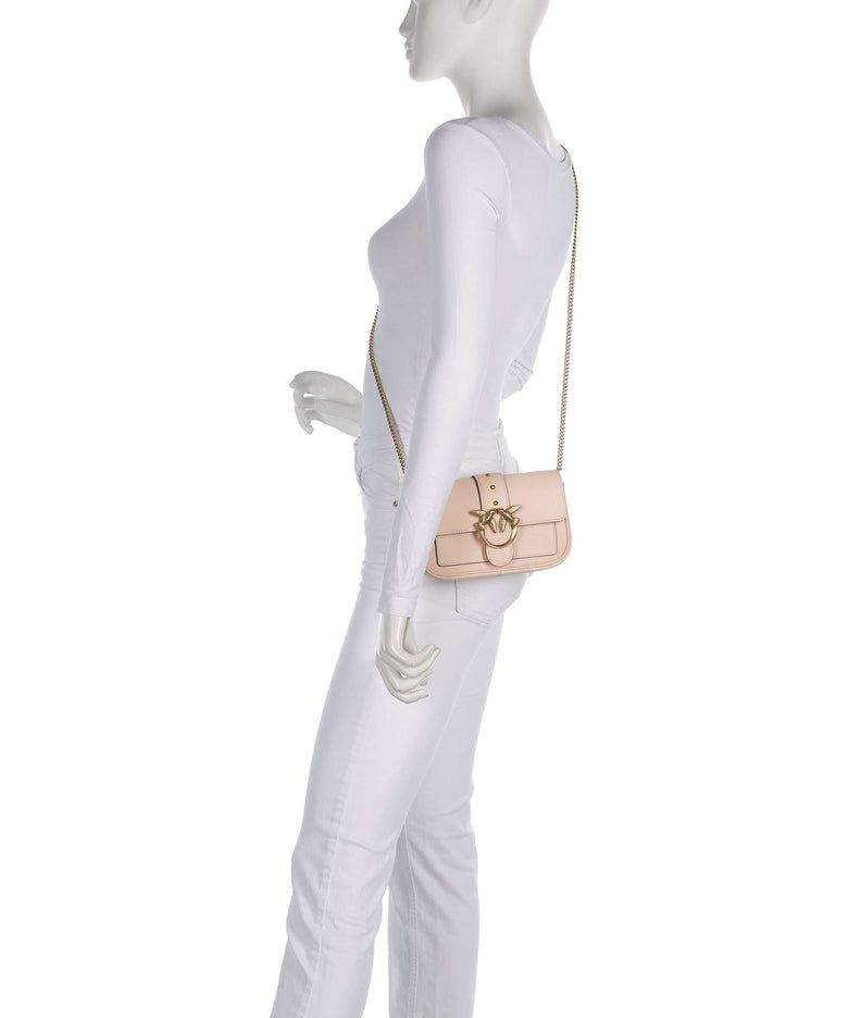 Pinko Love One Pocket Crossbody bag light pink/antique gold