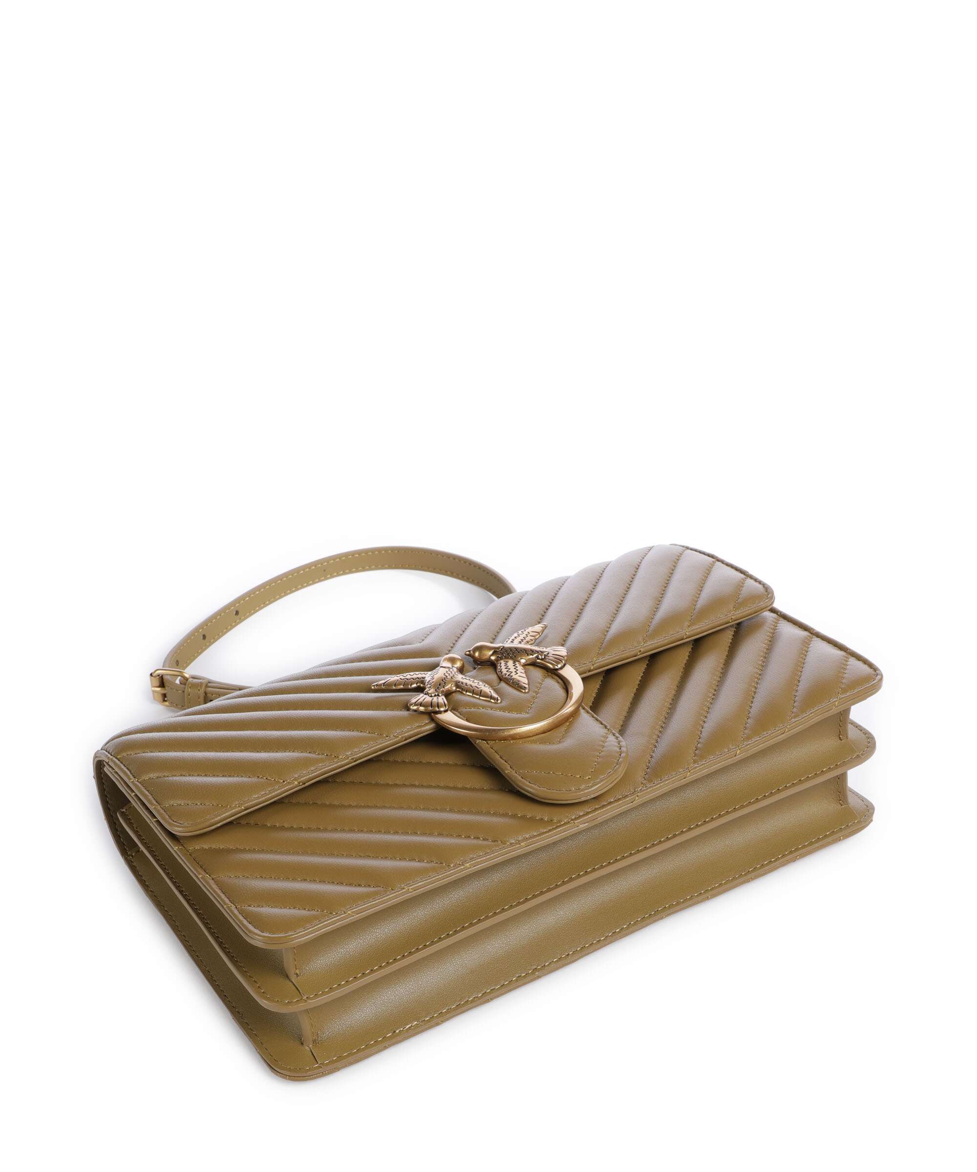 Pinko Love One Classic Shoulder bag verde canguro/antique gold