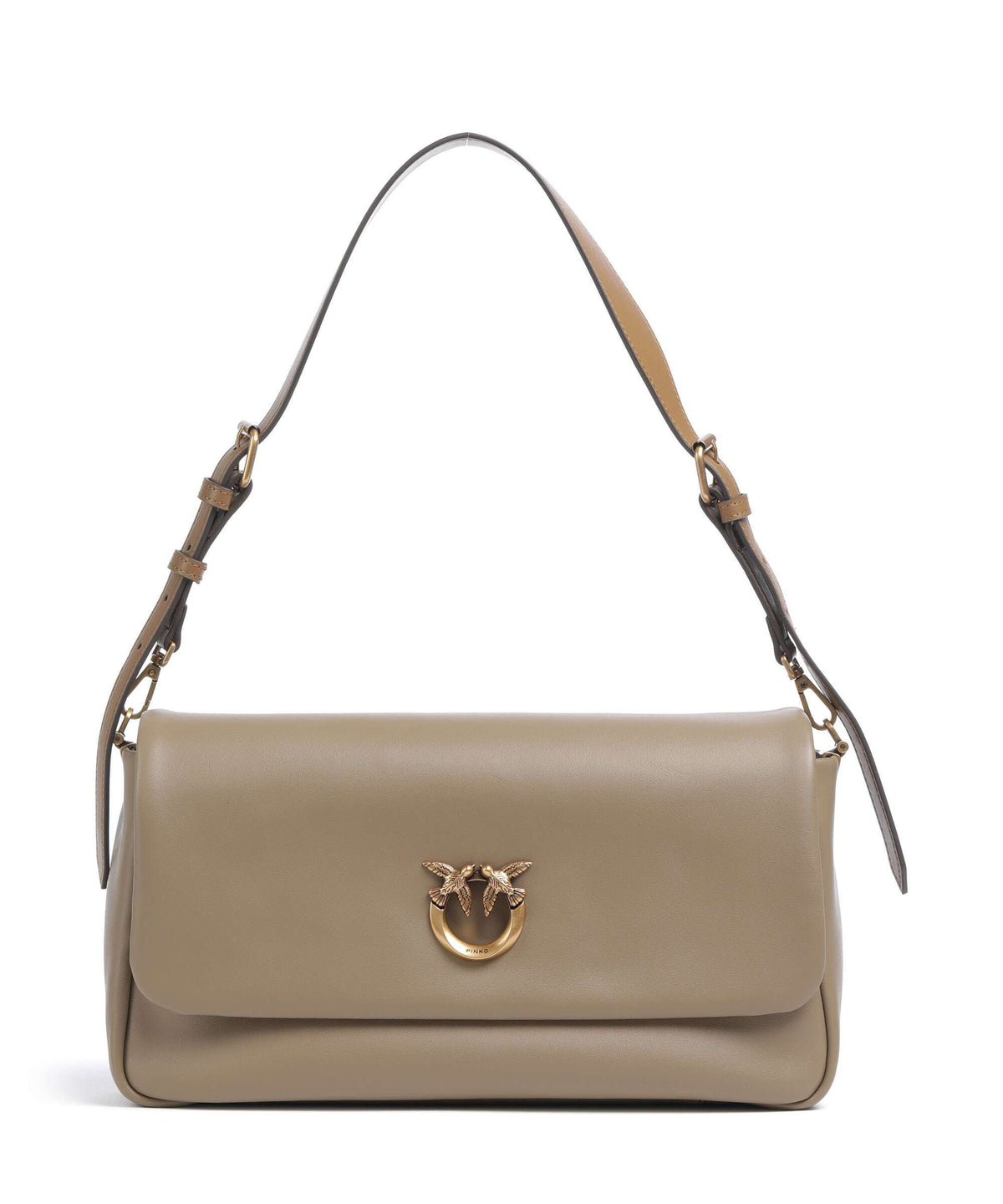 Pinko Click Soft Horizontal Shoulder bag marrone/caramella/antique gold