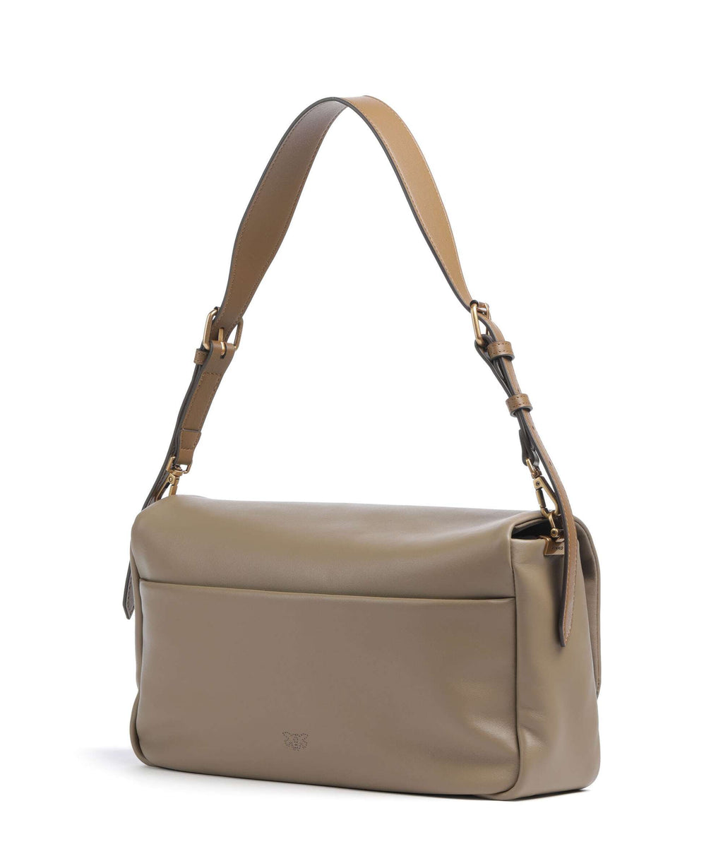 Pinko Click Soft Horizontal Shoulder bag marrone/caramella/antique gold