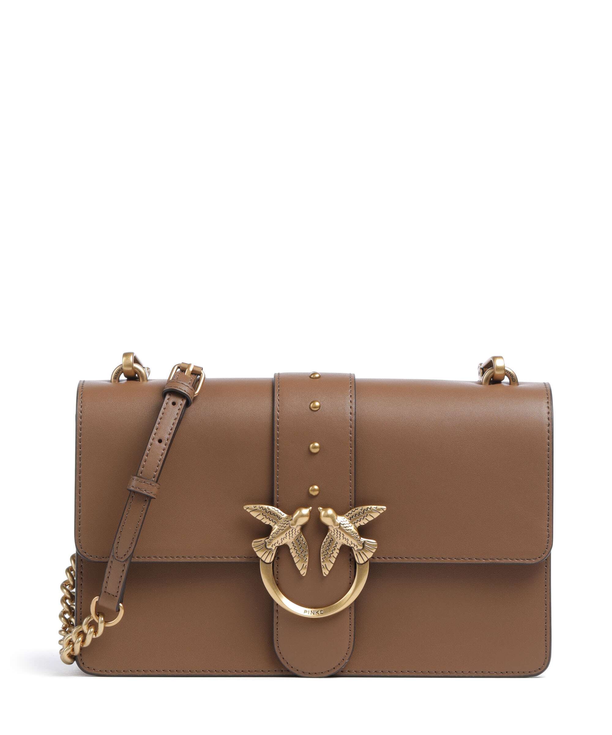 Pinko Love One Classic Crossbody bag marrone cognac/antique gold