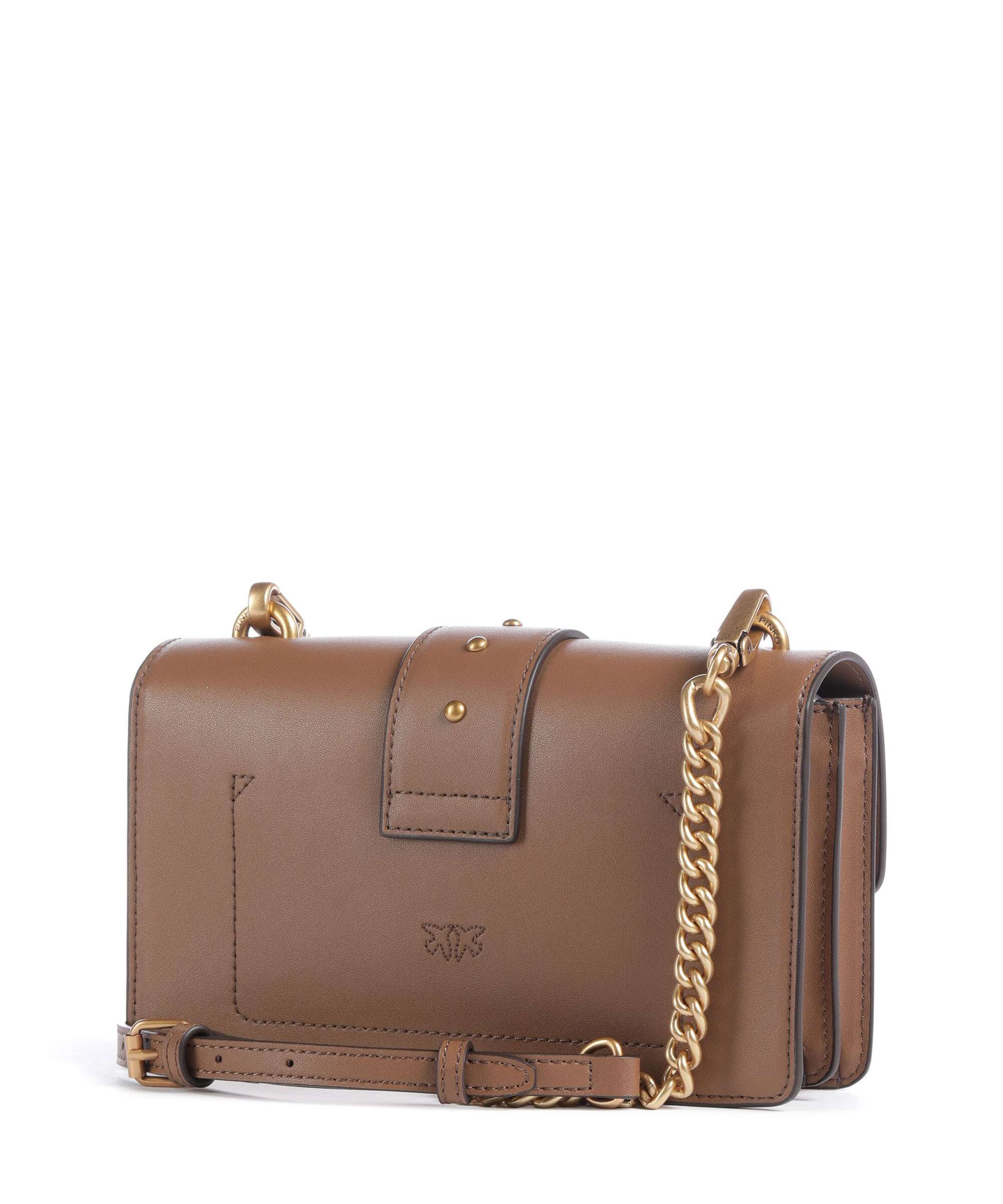 Pinko Love One Mini Crossbody bag marrone cognac/antique gold