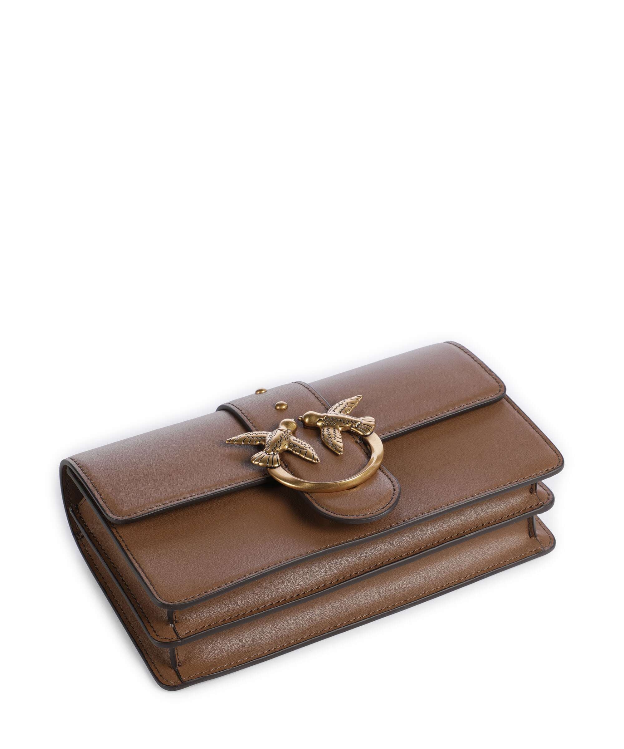 Pinko Love One Mini Crossbody bag marrone cognac/antique gold