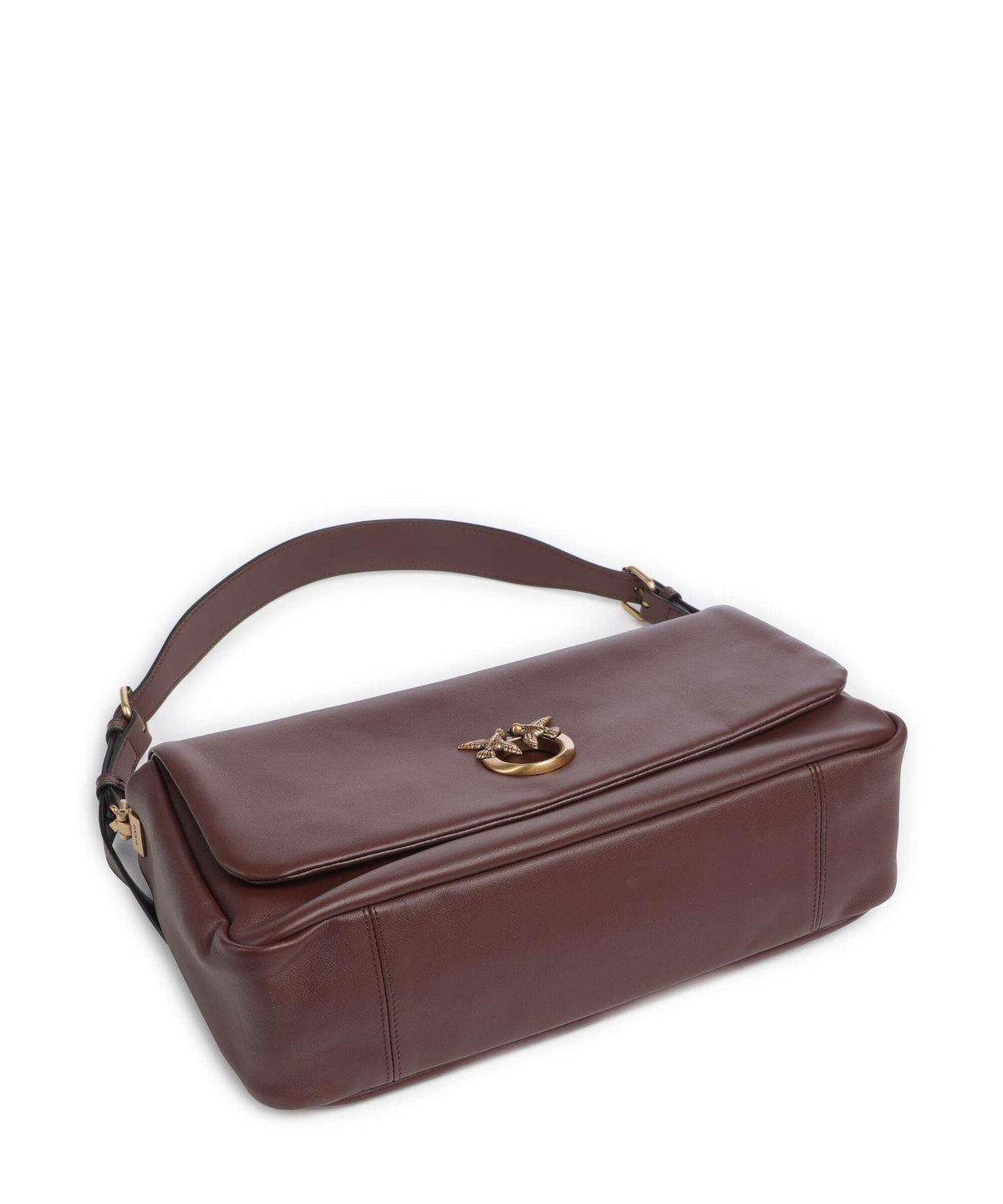 Pinko Click Soft Horizontal Shoulder bag castano intenso/antique gold