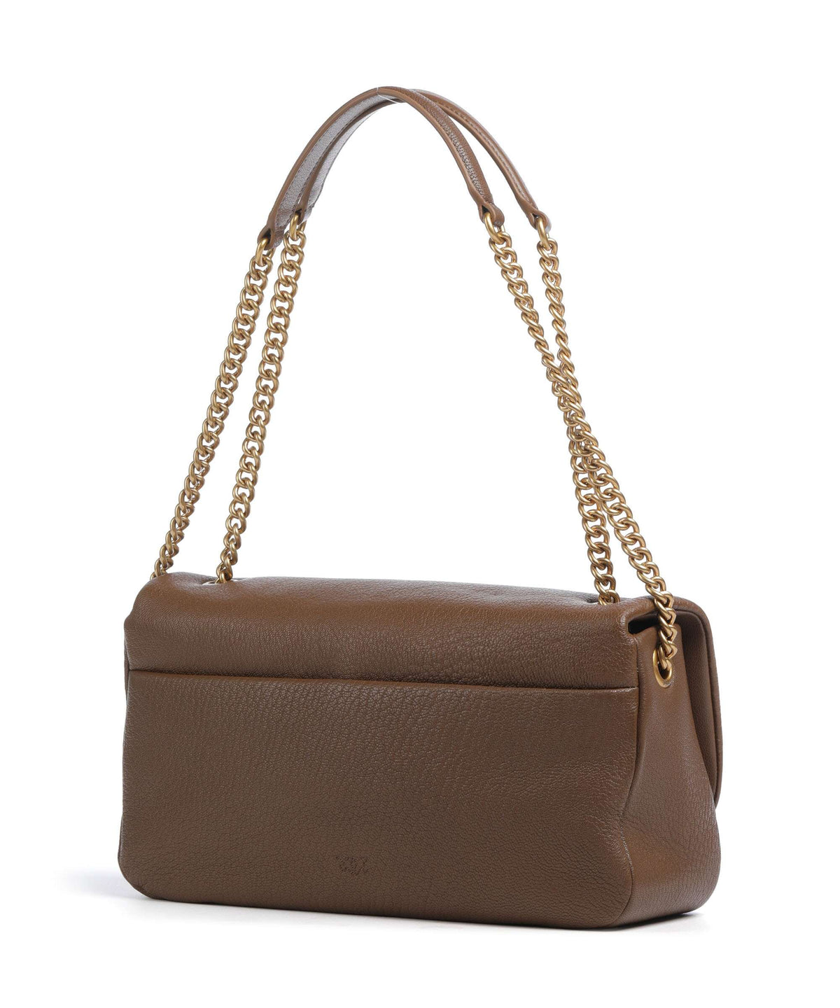 Pinko Click Soft Horizontal Chain Shoulder bag marrone cognac/antique gold