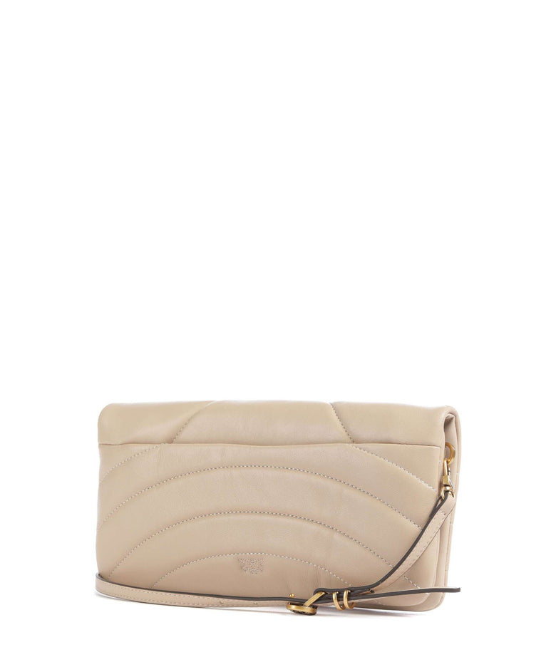 Pinko Click Horizontal Classic Crossbody bag beige/grigio fumo/antique gold