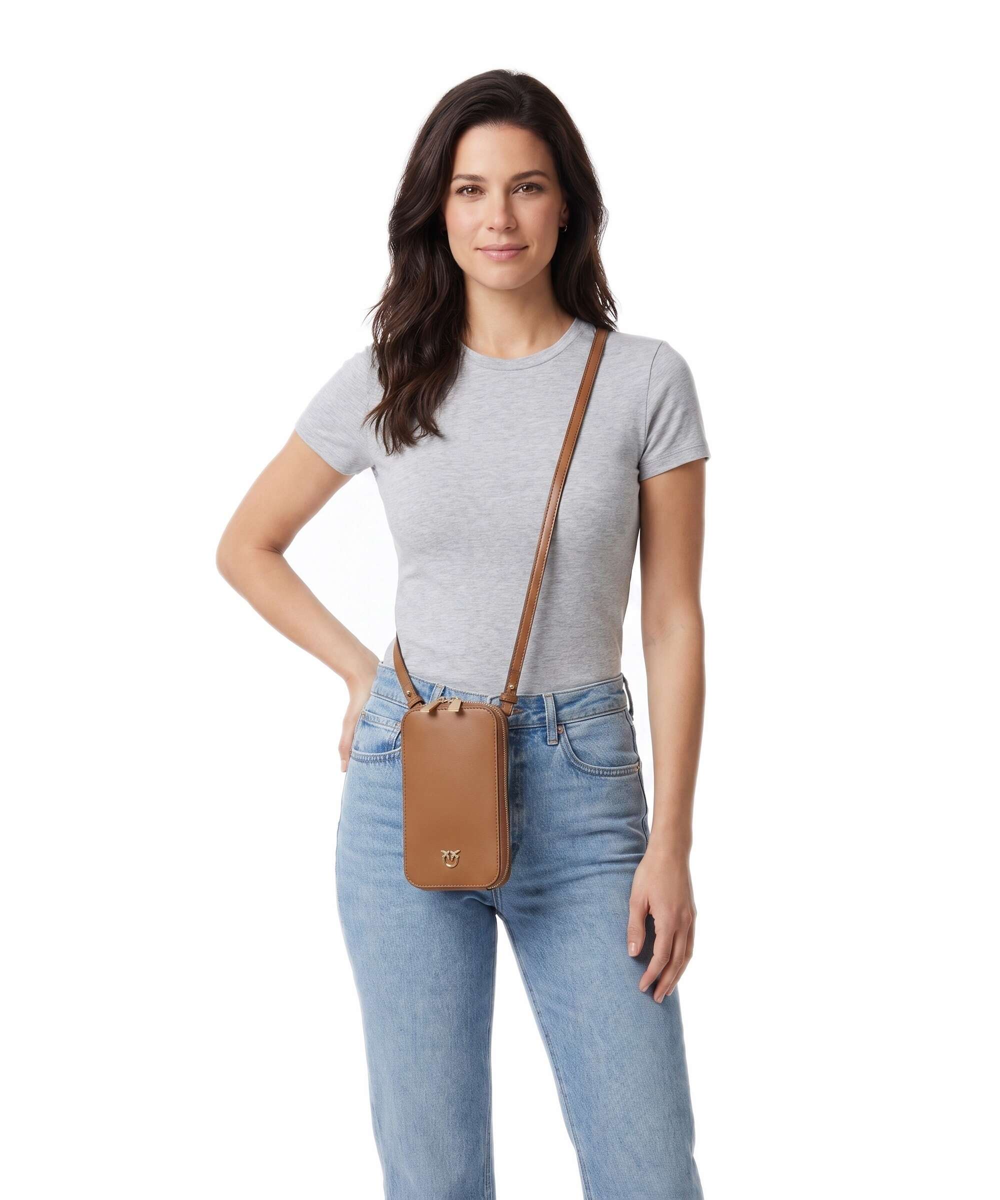 Pinko Phone bag marrone/caramella/antique gold