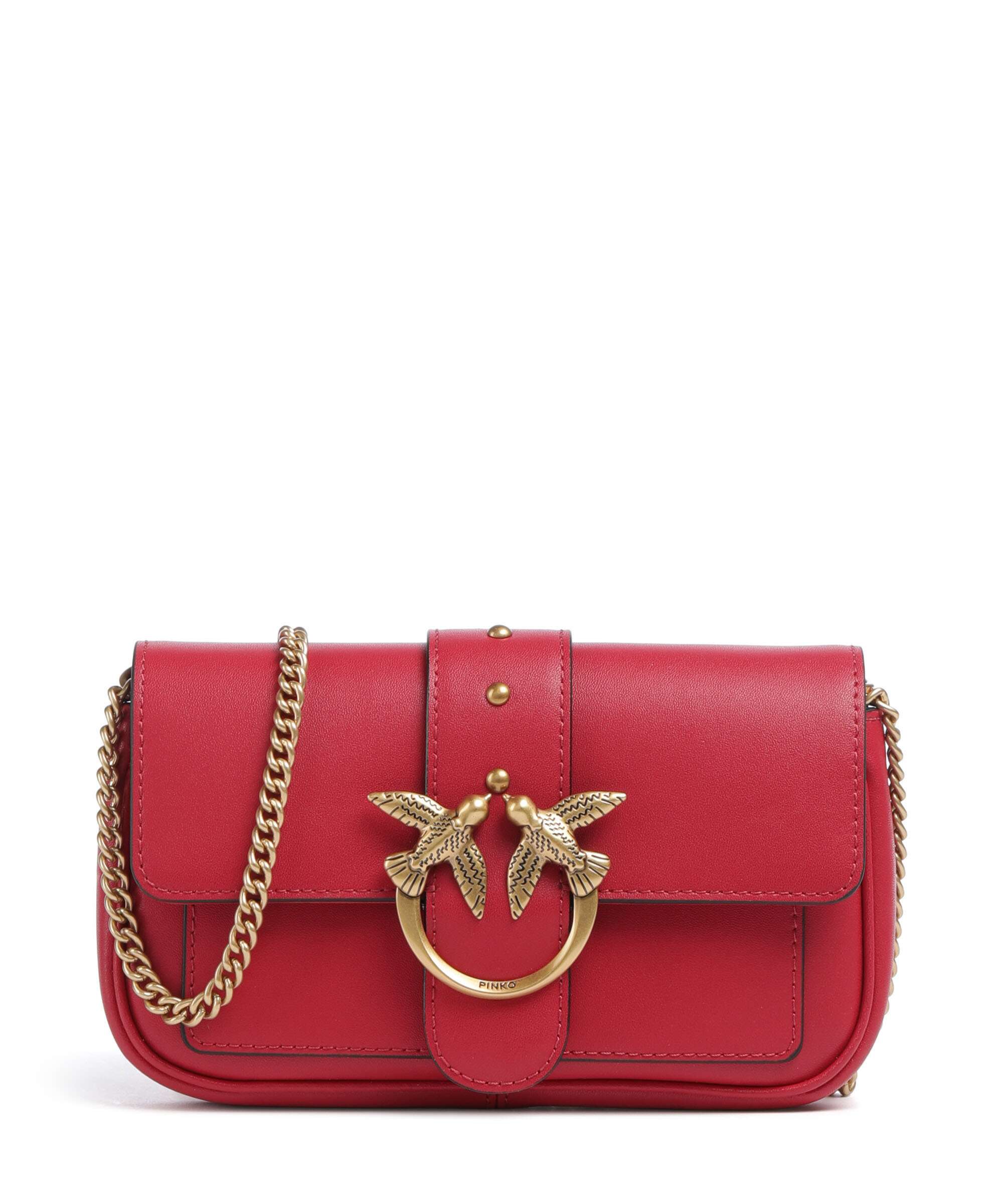 Pinko Love One Pocket Wallet rosso rio/antique gold