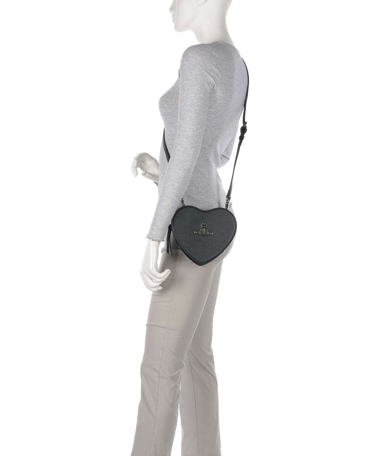 Vivienne Westwood Louise Heart Grain Crossbody bag black