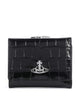 Vivienne Westwood Frame Embossed Croc Small Geldbörse black