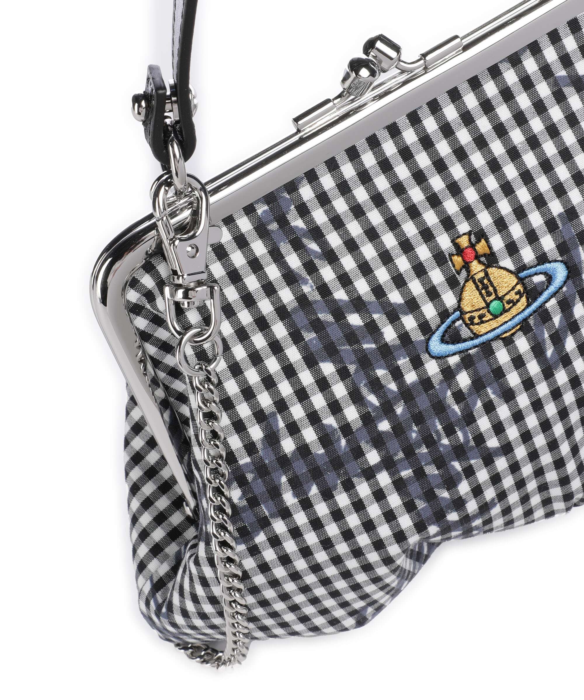 Vivienne Westwood Granny Frame Print Classic Crossbody bag gingham/black
