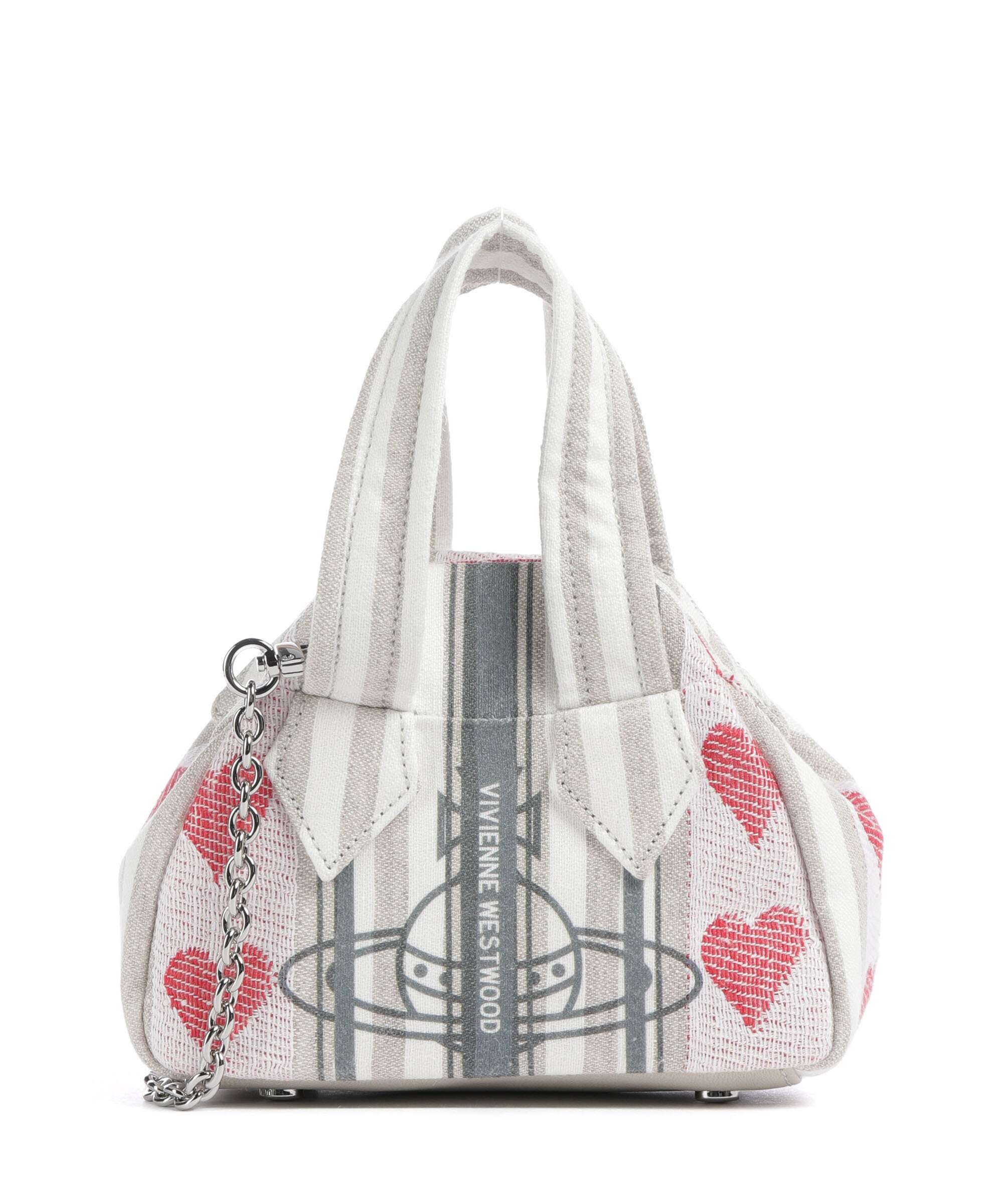 Vivienne Westwood Archive Linen Heart Stripes Mini Crossbody bag multicolour 