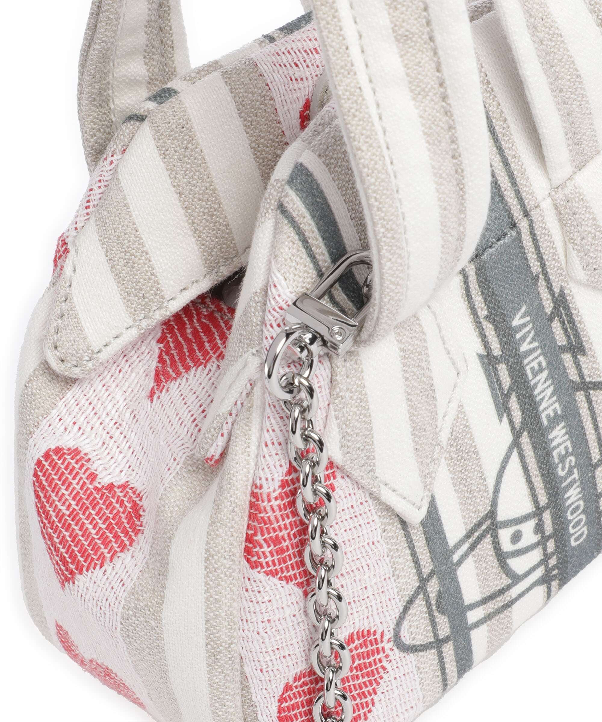 Vivienne Westwood Archive Linen Heart Stripes Mini Crossbody bag multicolour 
