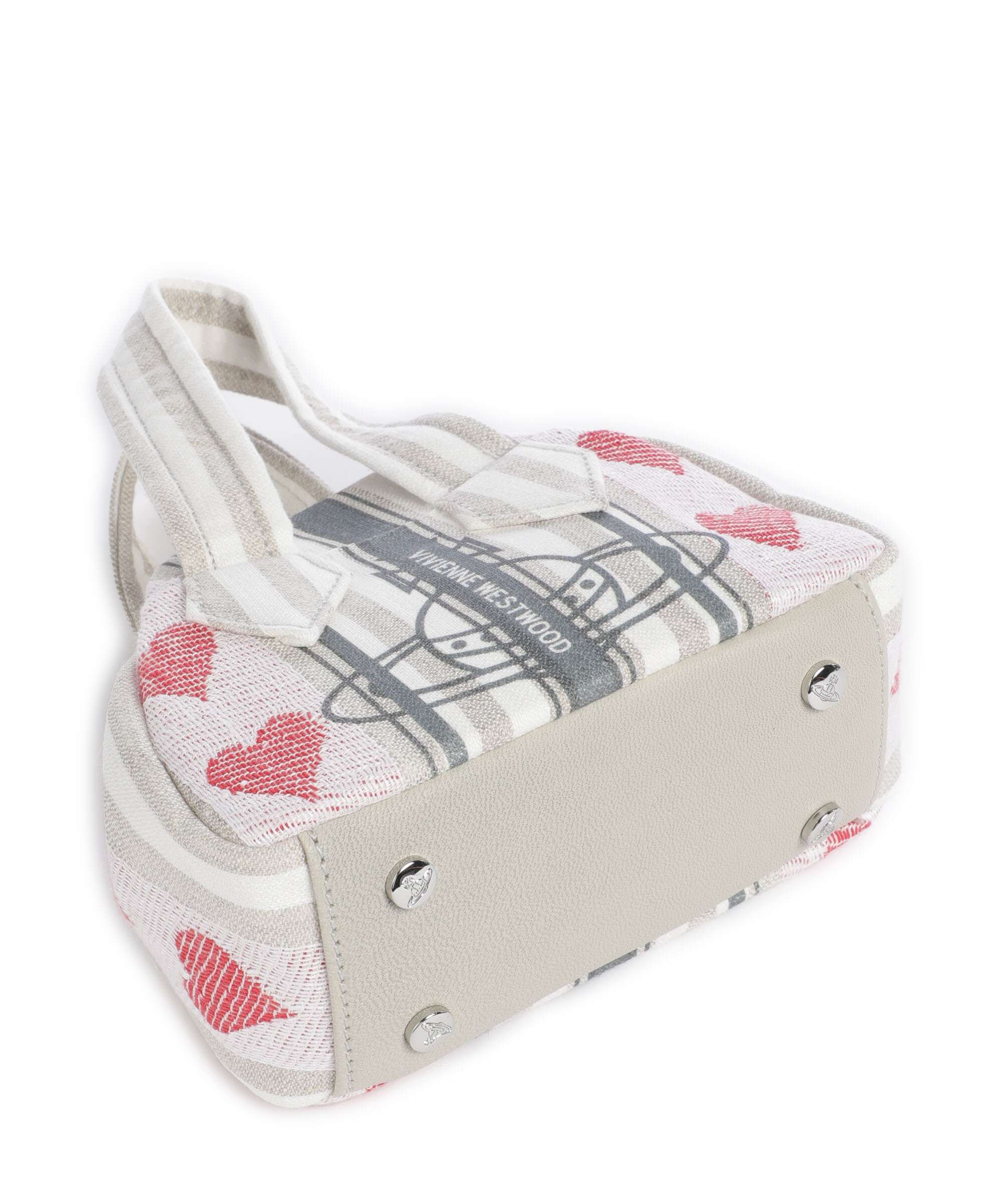 Vivienne Westwood Archive Linen Heart Stripes Mini Crossbody bag multicolour 