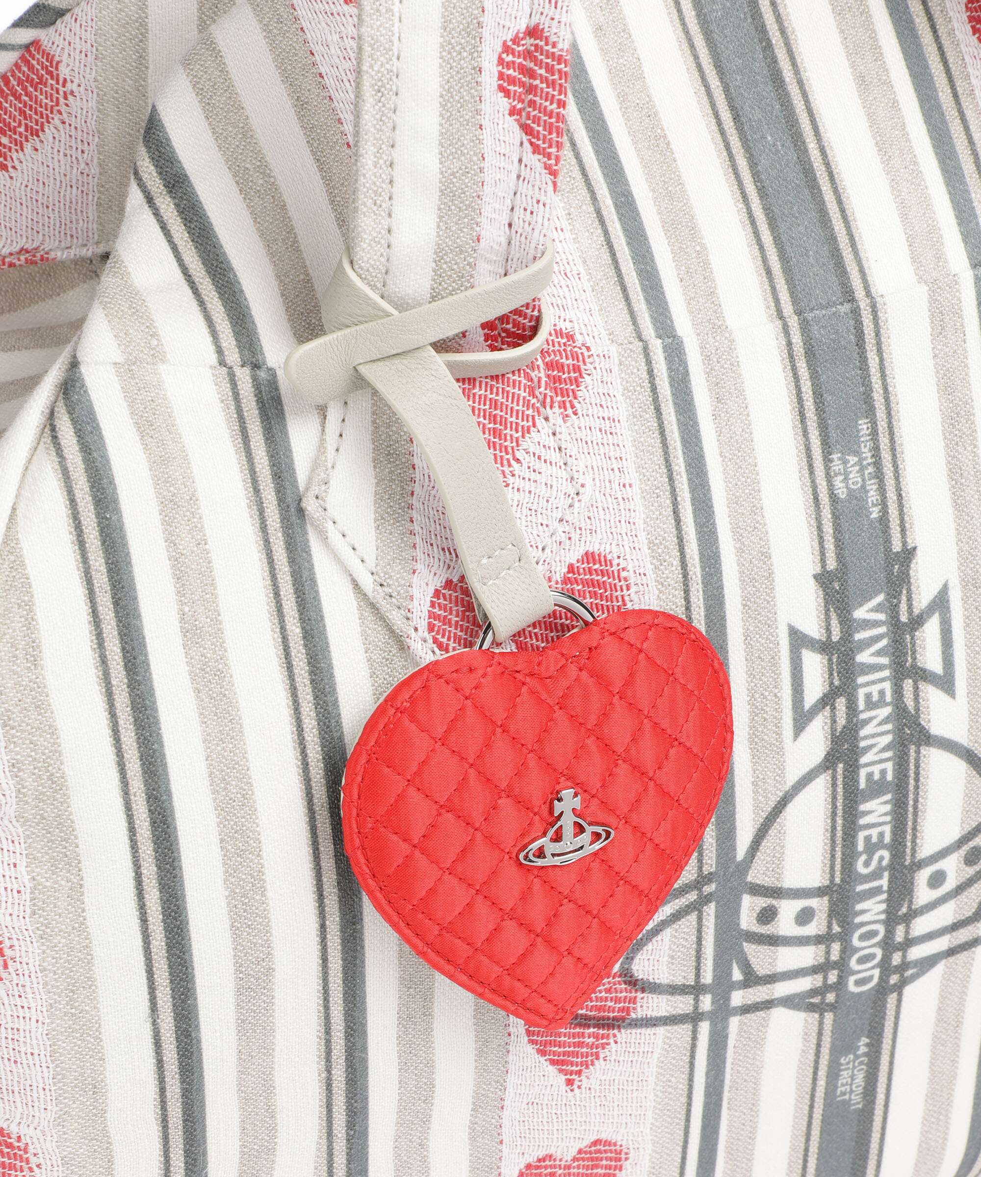 Vivienne Westwood Archive Linen Heart Stripes Large Handbag multicolour 