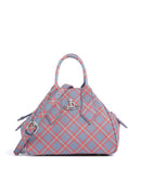 Vivienne Westwood Yasmine Saffiano Printed Small Borsa a mano blue/orange tartan