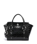 Vivienne Westwood Betty Embossed Croc Medium Handtasche black