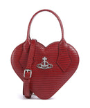 Vivienne Westwood Josephine Heart Embossed Croc Mini Handtasche red