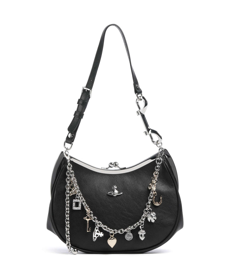 Vivienne Westwood Charm Frame Supple Shoulder bag black