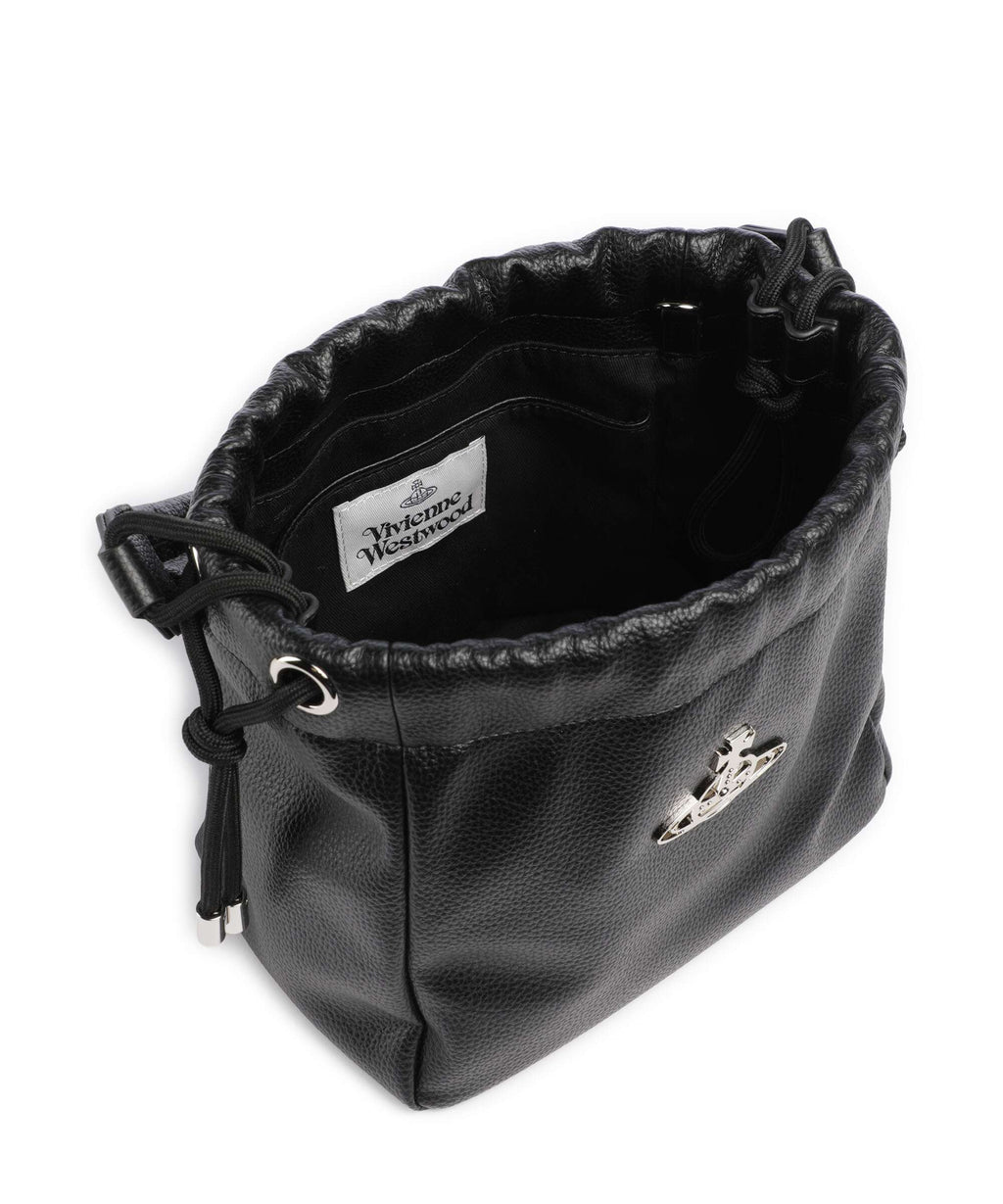 Vivienne Westwood Hilary Grain Small Bucket bag black