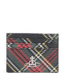 Vivienne Westwood Saffiano Printed Porta carte di credito chelsea tartan