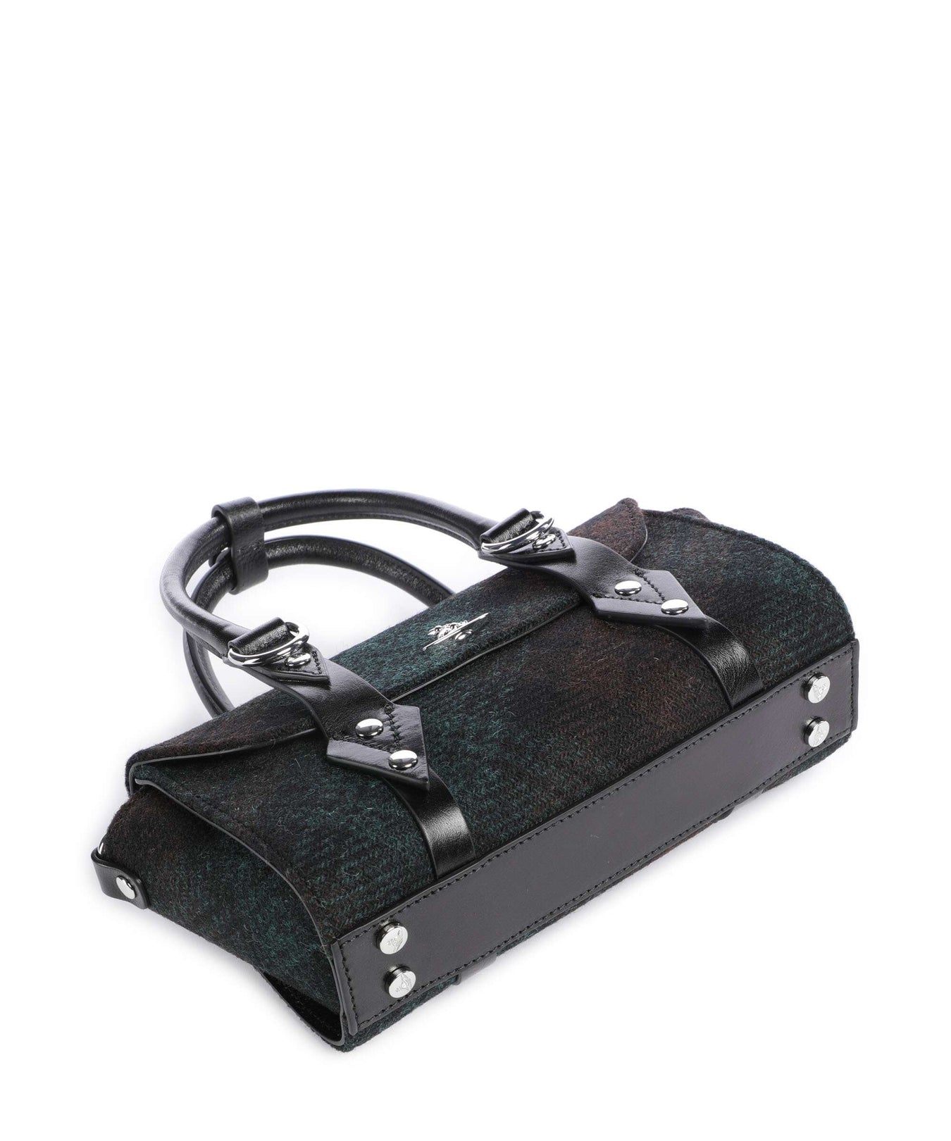 Vivienne Westwood Bettina Harris Tweed Check Mini Handbag dark check