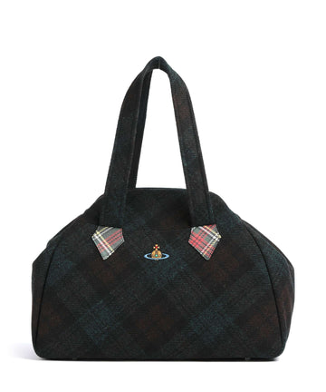 Vivienne Westwood Archive Harris Tweed Check Large Shopper dark check