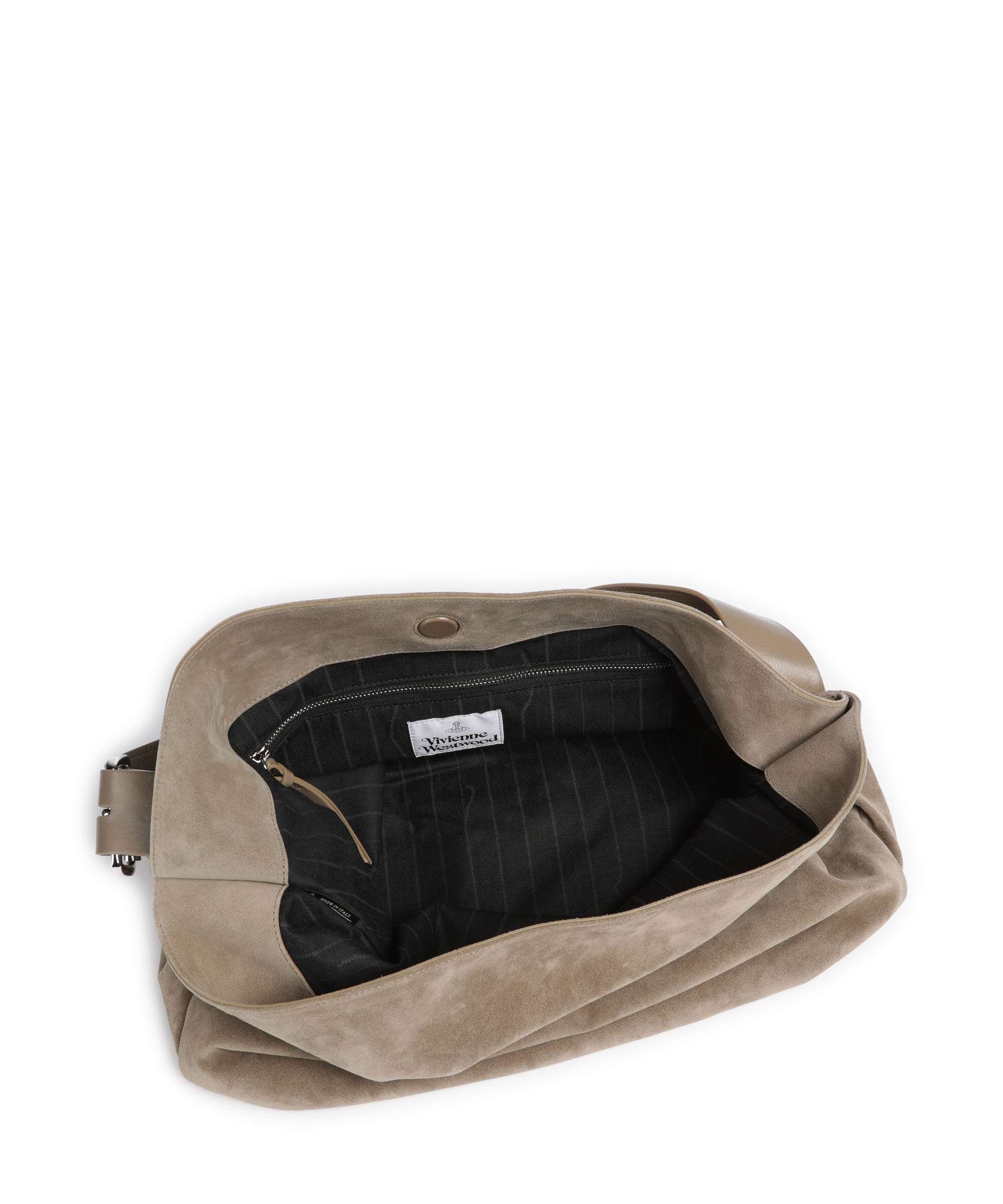 Vivienne Westwood Maxime Suede Large Hobo bag stone