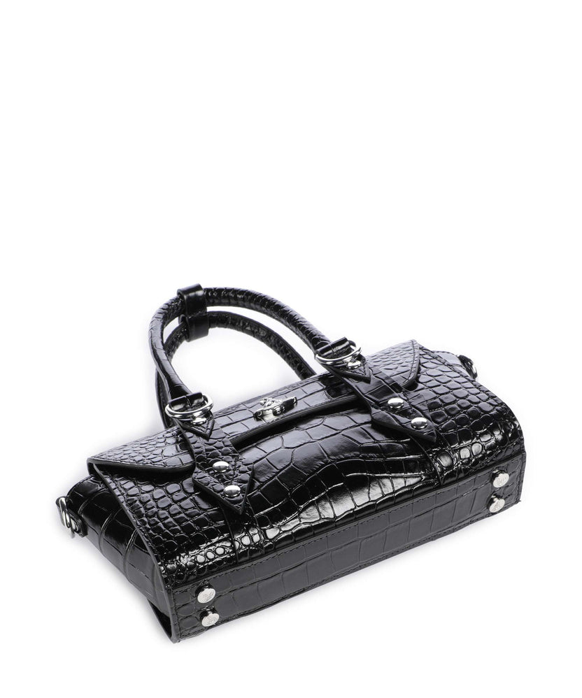 Vivienne Westwood Bettina Embossed Croc Mini Handbag black
