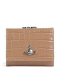 Vivienne Westwood Frame Embossed Croc Small Wallet dusty pink