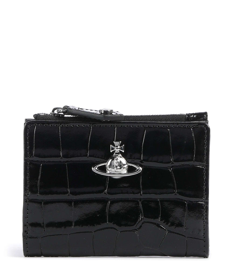 Vivienne Westwood Embossed Croc Slim Credit card holder black