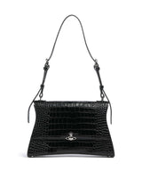 Vivienne Westwood Bianca Embossed Croc M Sac porté épaule black
