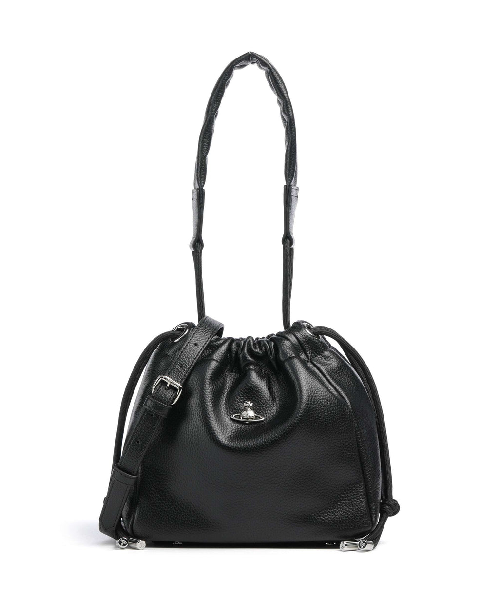 Vivienne Westwood Hilary Grain Small Bucket bag black