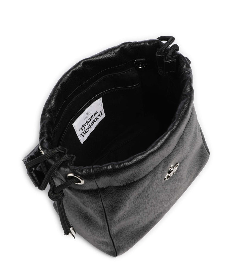 Vivienne Westwood Hilary Grain Small Bucket bag black