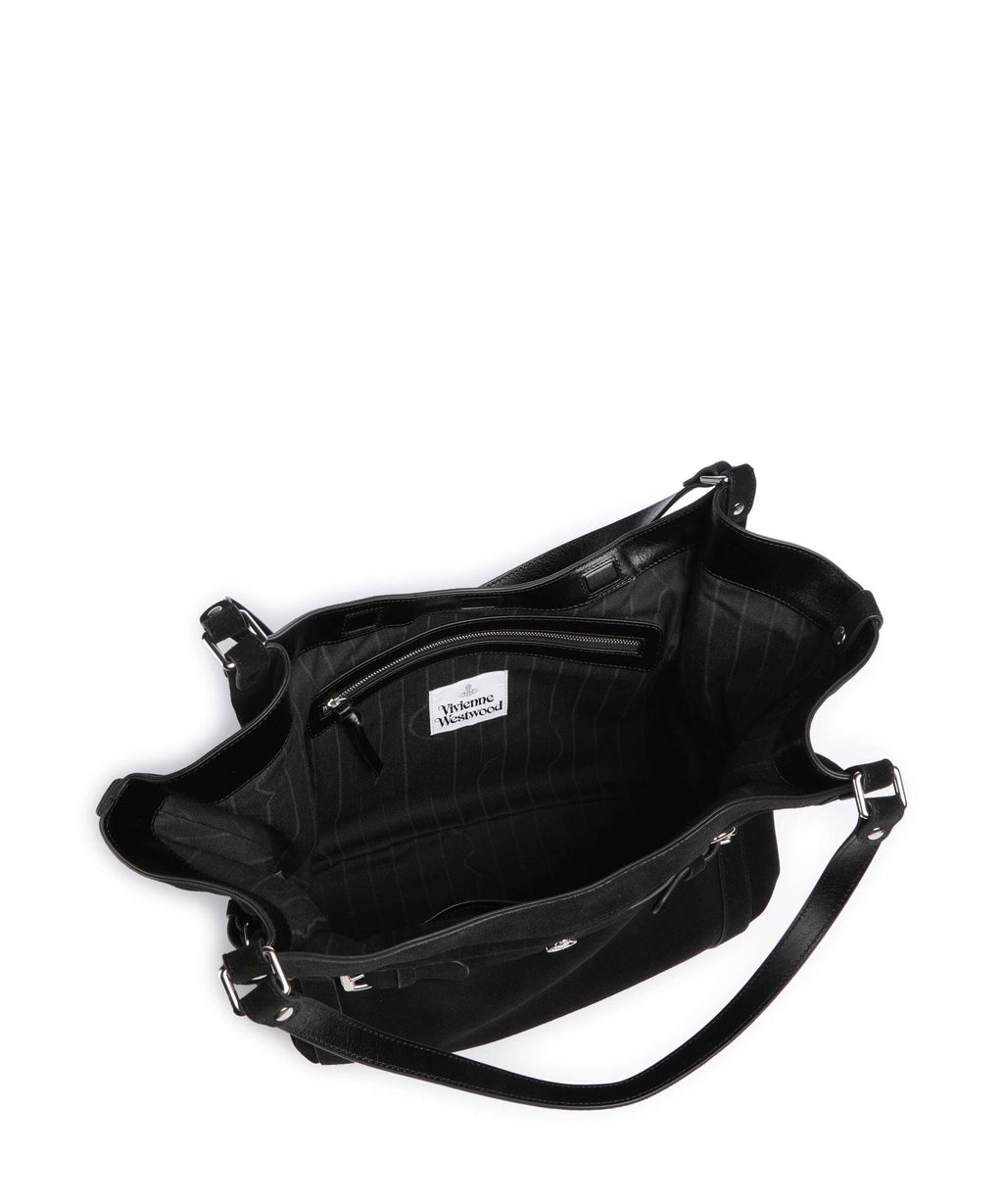 Vivienne Westwood Frankie Suede Large Tote bag black