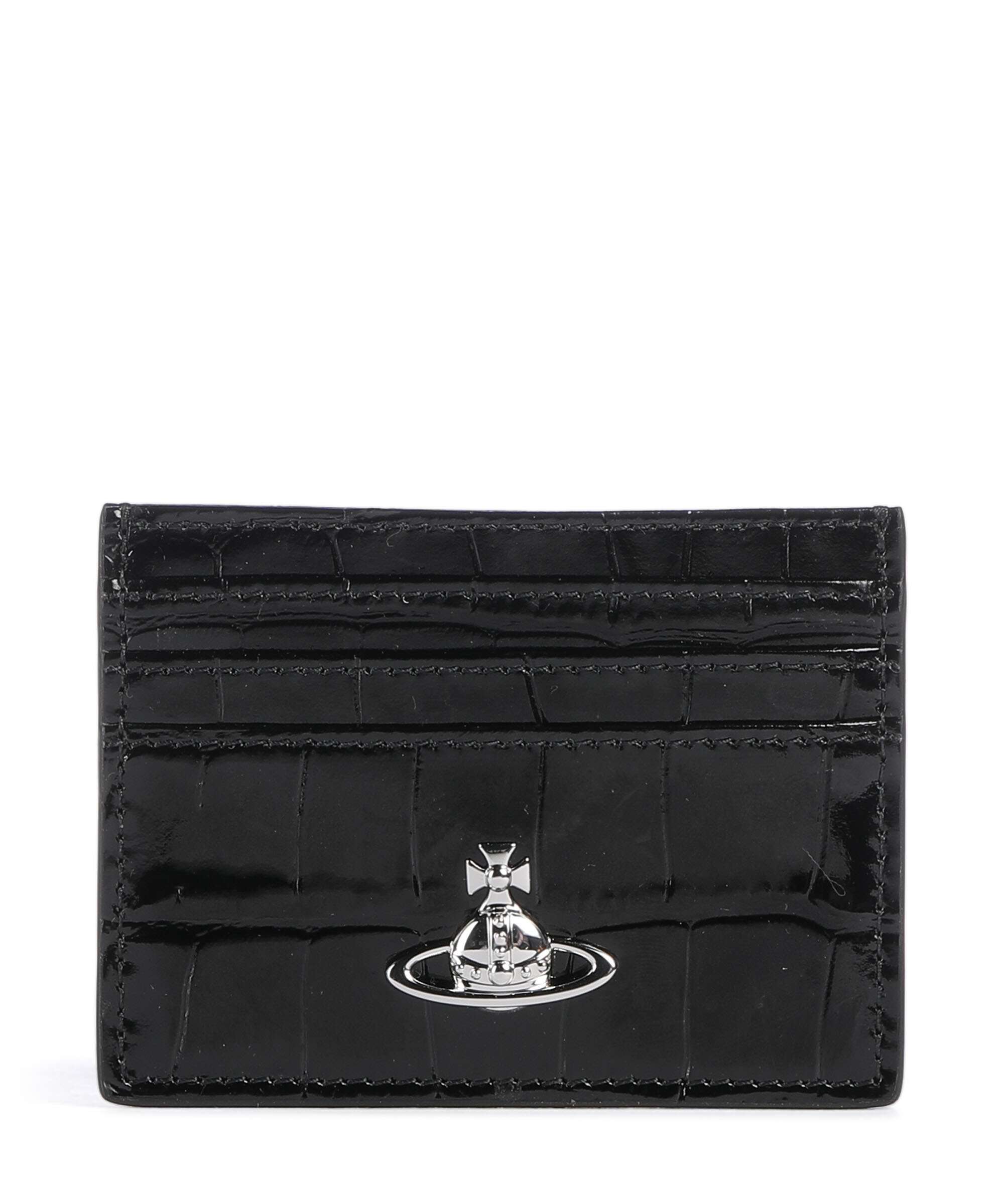 Vivienne Westwood Embossed Croc Credit card holder black