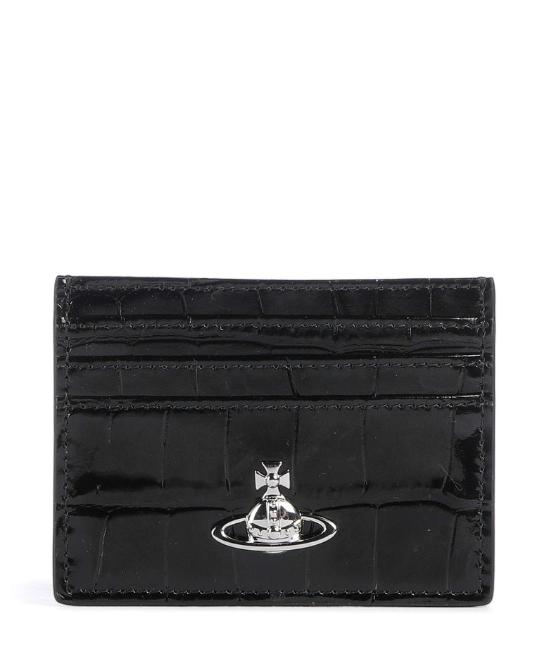 Vivienne Westwood Embossed Croc Credit card holder black