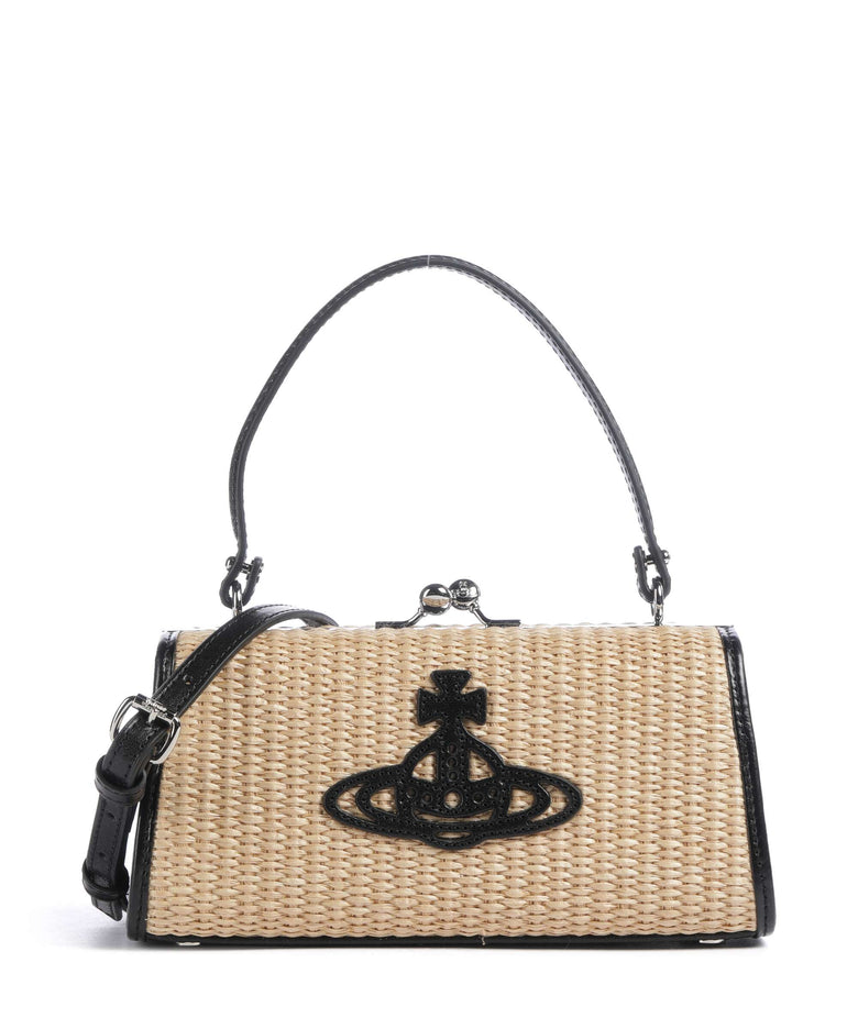 Vivienne Westwood Doll Frame XL Handbag natural