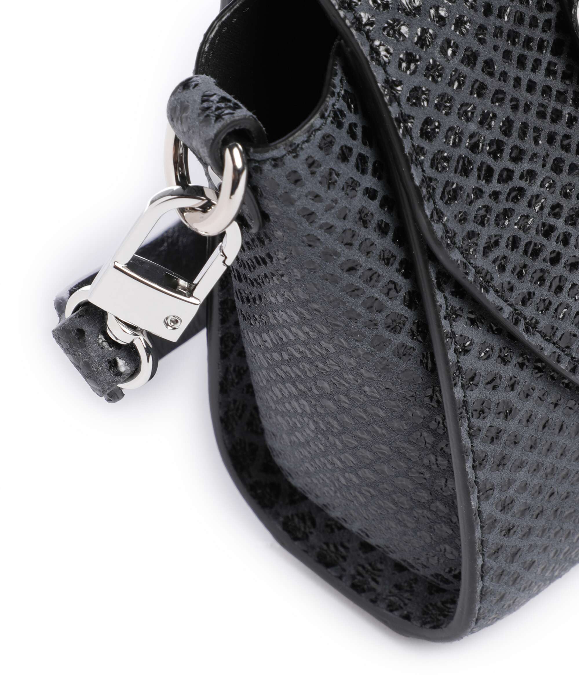 Vivienne Westwood Kimmy Snake Effect Crossbody bag dark grey