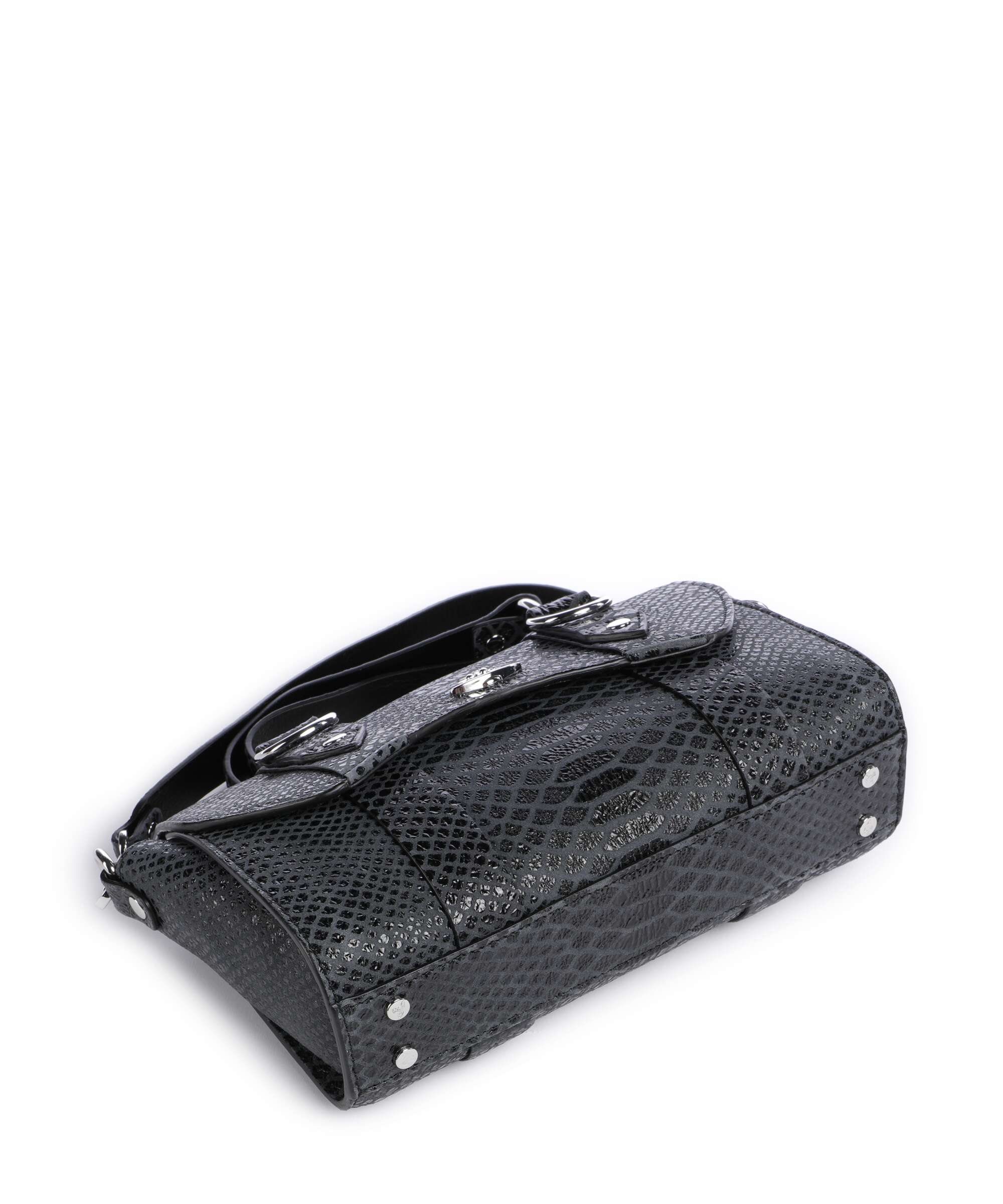 Vivienne Westwood Kimmy Snake Effect Crossbody bag dark grey