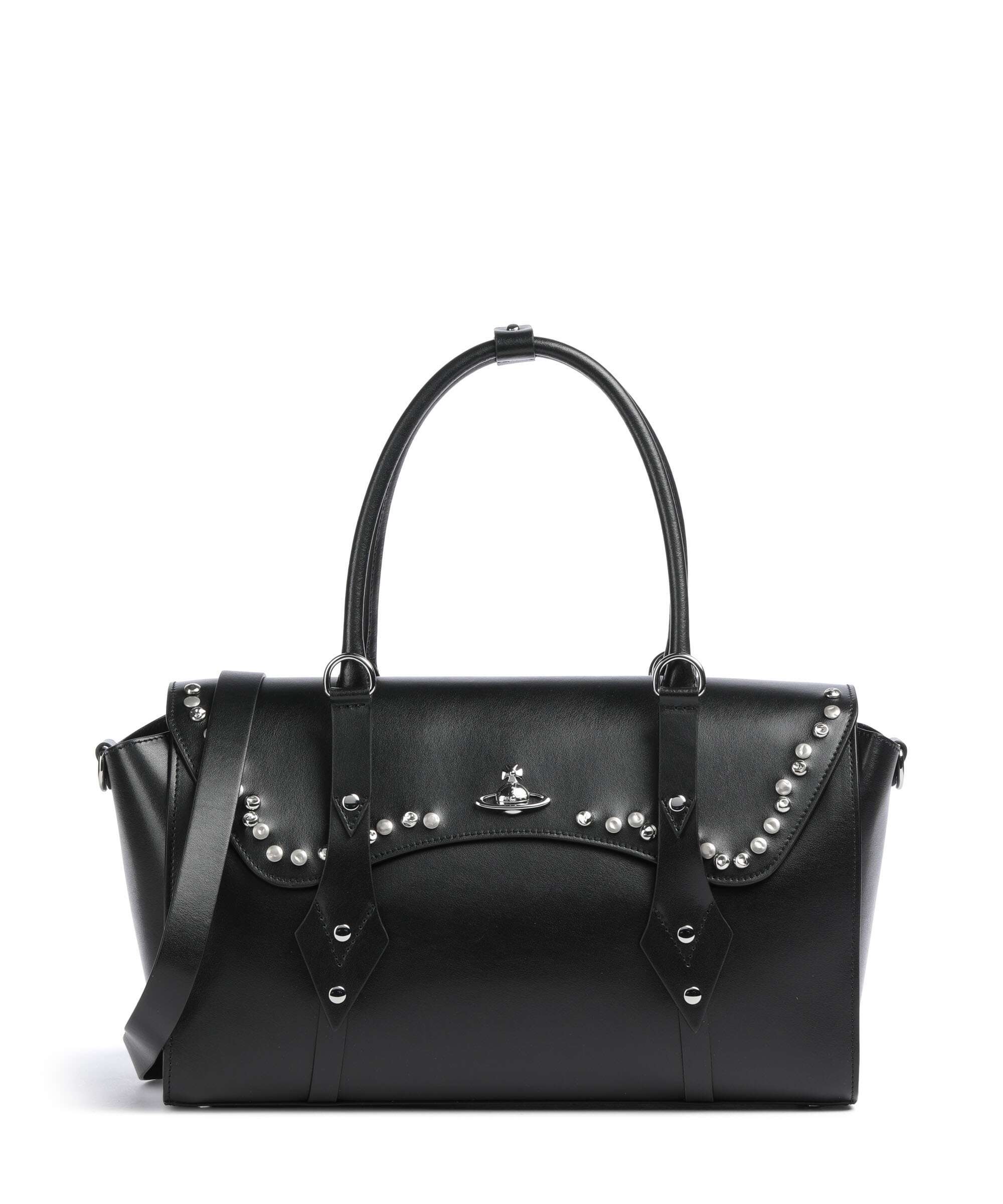Vivienne Westwood Bettina Smooth Medium Handbag black