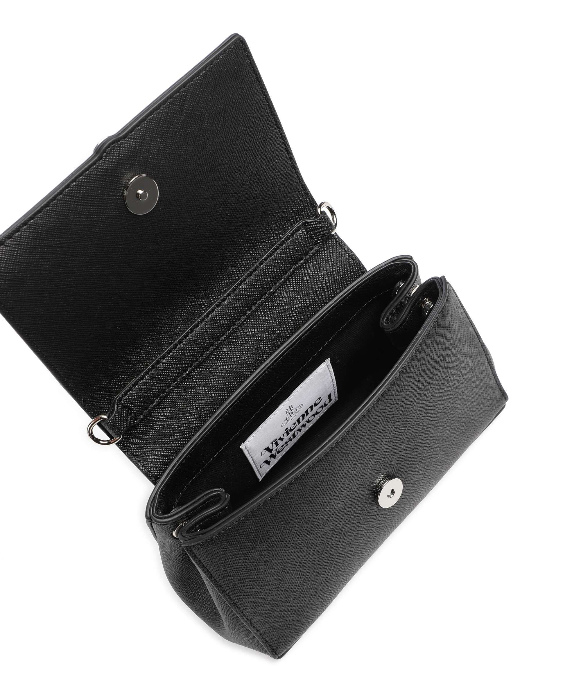Vivienne Westwood Hazel Saffiano Plain Small Shoulder bag black