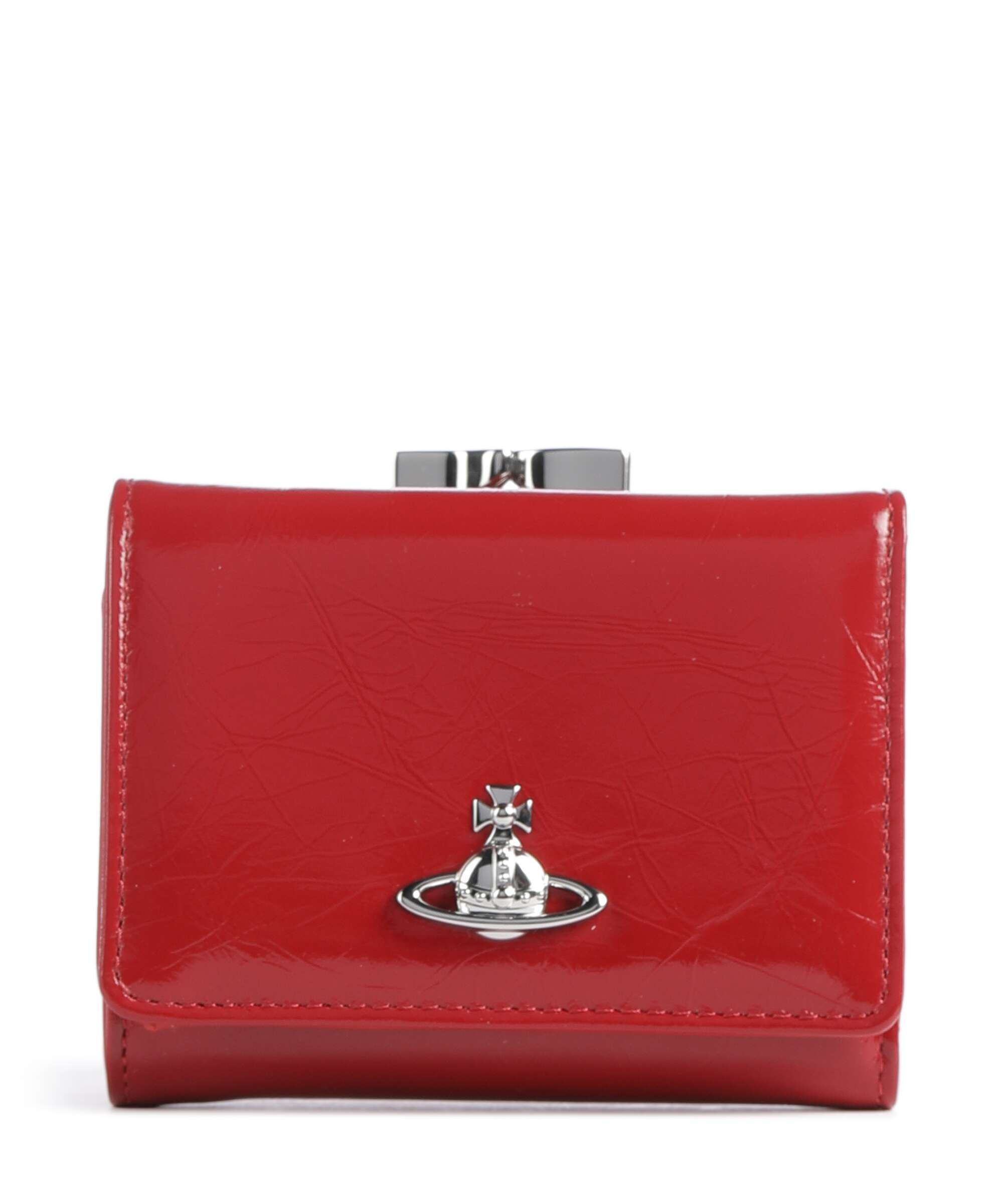 Vivienne Westwood Frame Naplak Small Wallet red